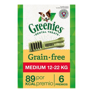 Greenies Snacks Dentales 100% Natural Grain Free para Perros Medianos